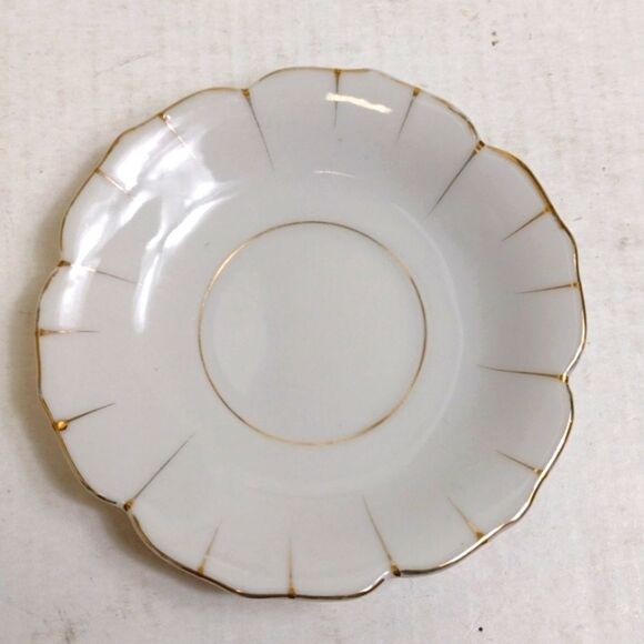 Vintage Bone China‎ Demitasse Cup & Saucer White & Gold Japan - Picture 6 of 8